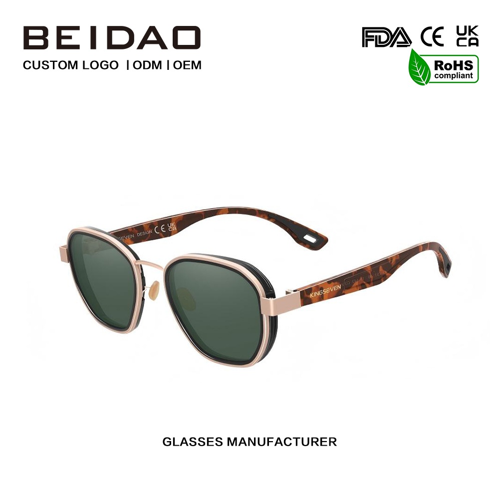 ແວ່ນຕາກັນແດດ Polarized ອະລູມີນຽມສະທ້ອນແສງແບບຄລາສສິກ