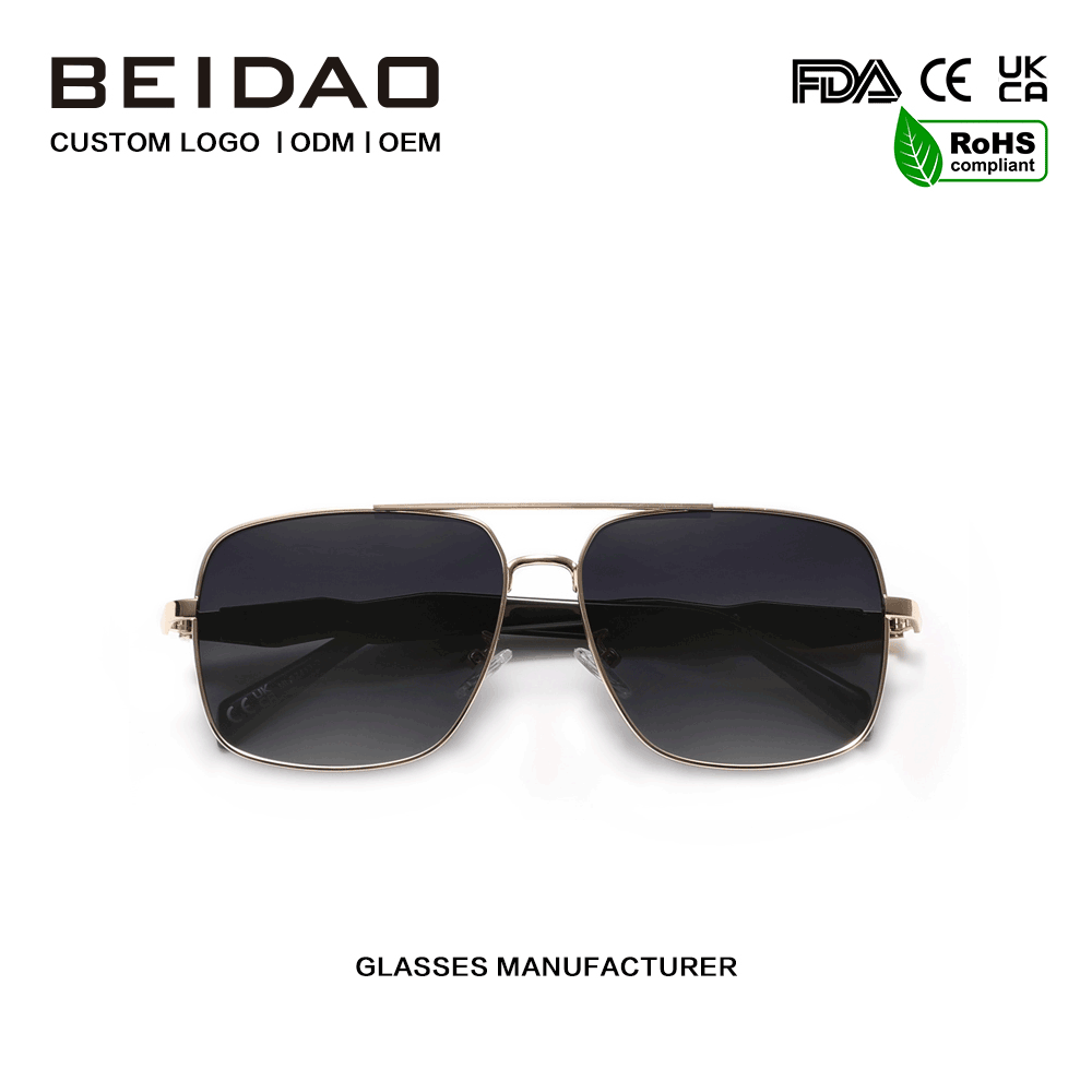 Designer Alloy Frame ແວ່ນຕາກັນແດດ UV400 ສໍາລັບການຂັບລົດການຫາປາ