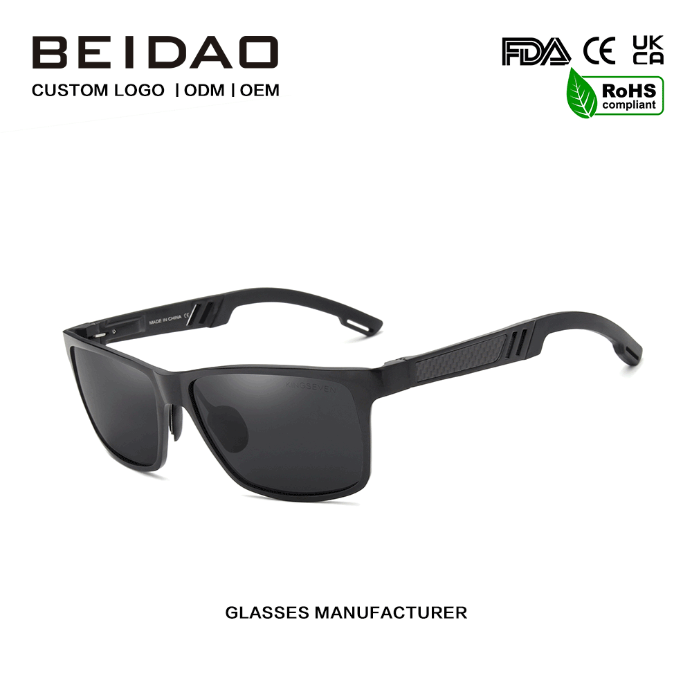 ຜູ້ອອກແບບແວ່ນຕາກັນແດດ Polarized Rectangular Outdoor ສໍາລັບຜູ້ຊາຍ
