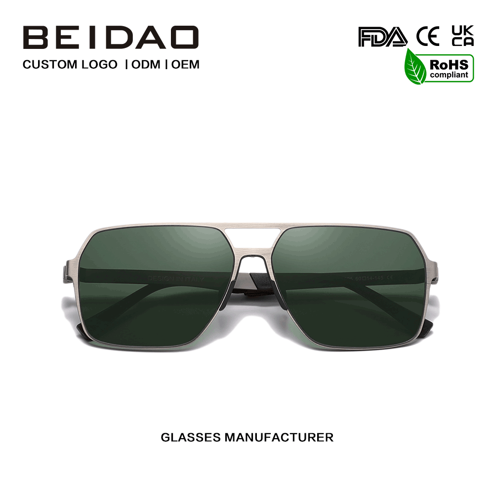 ແວ່ນຕາກັນແດດແບບສະແຕນເລດ Polarized ທົນທານ UV400