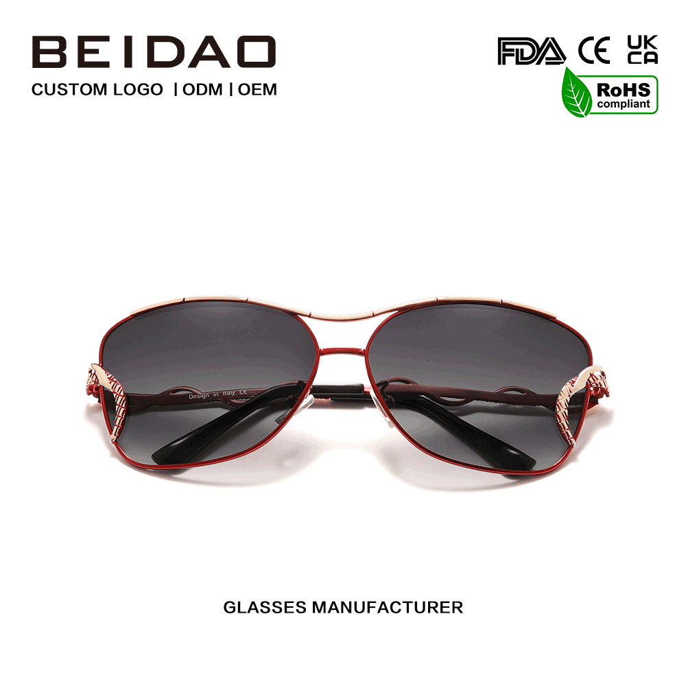 Elegant Vintage Full Rim Gradient Sunglasses Polarized ສໍາລັບແມ່ຍິງ