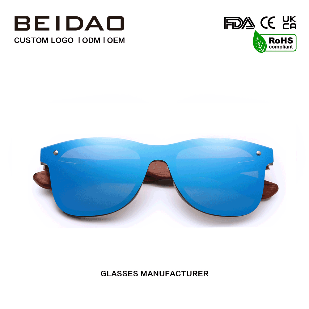 ແວ່ນຕາກັນແດດ Polarized ໄມ້ Bubinga ຕົ້ນສະບັບ