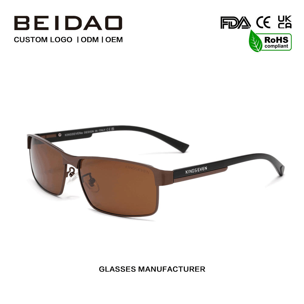 ສໍາລັບ Unisex Brown TAC Polarized ແວ່ນຕາກັນແດດກິລາກາງແຈ້ງ