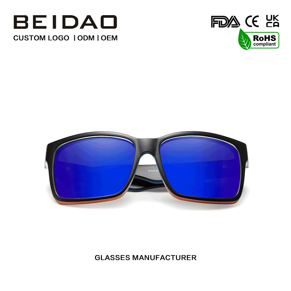 ຂາຍຮ້ອນແຟຊັ່ນ Polarized Blue Mirro Lenses Sunglasses
