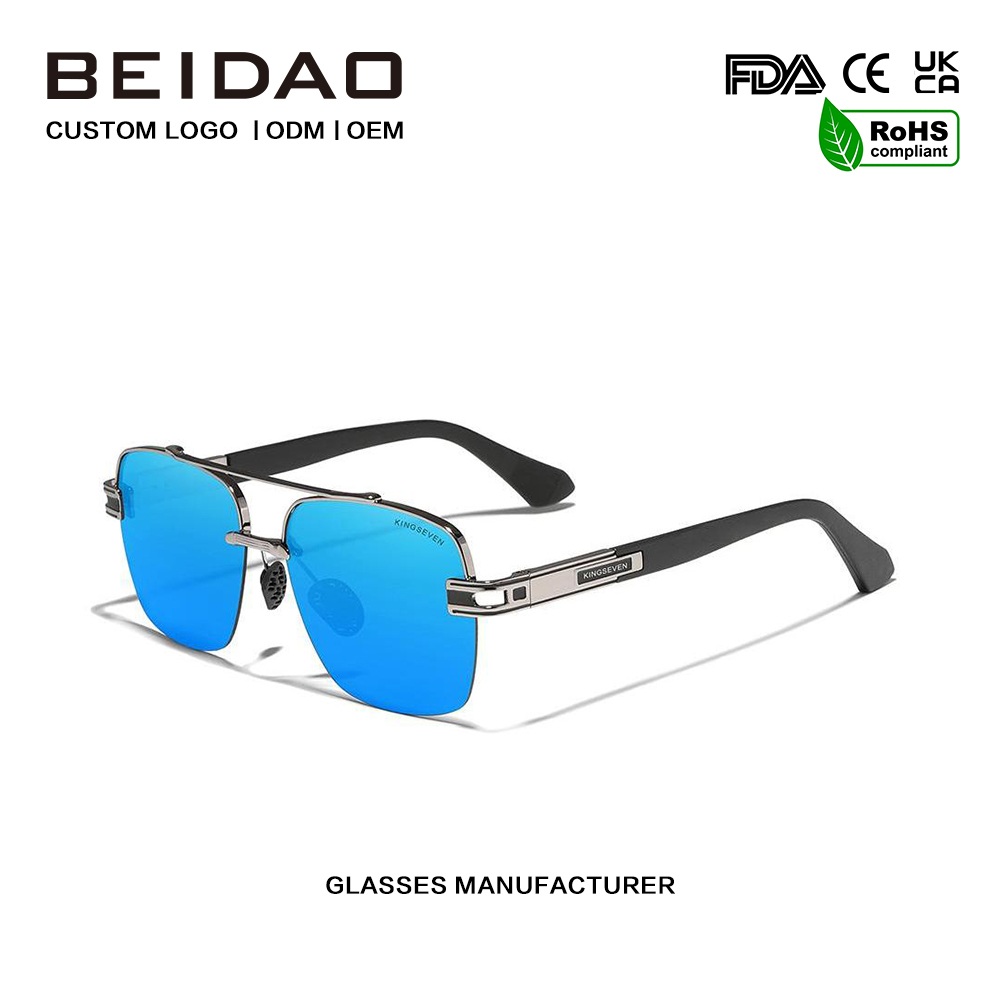 Luxury ສໍາລັບຜູ້ຊາຍທີ່ມີສີສັນ Retro ແວ່ນຕາກັນແດດ Polarized