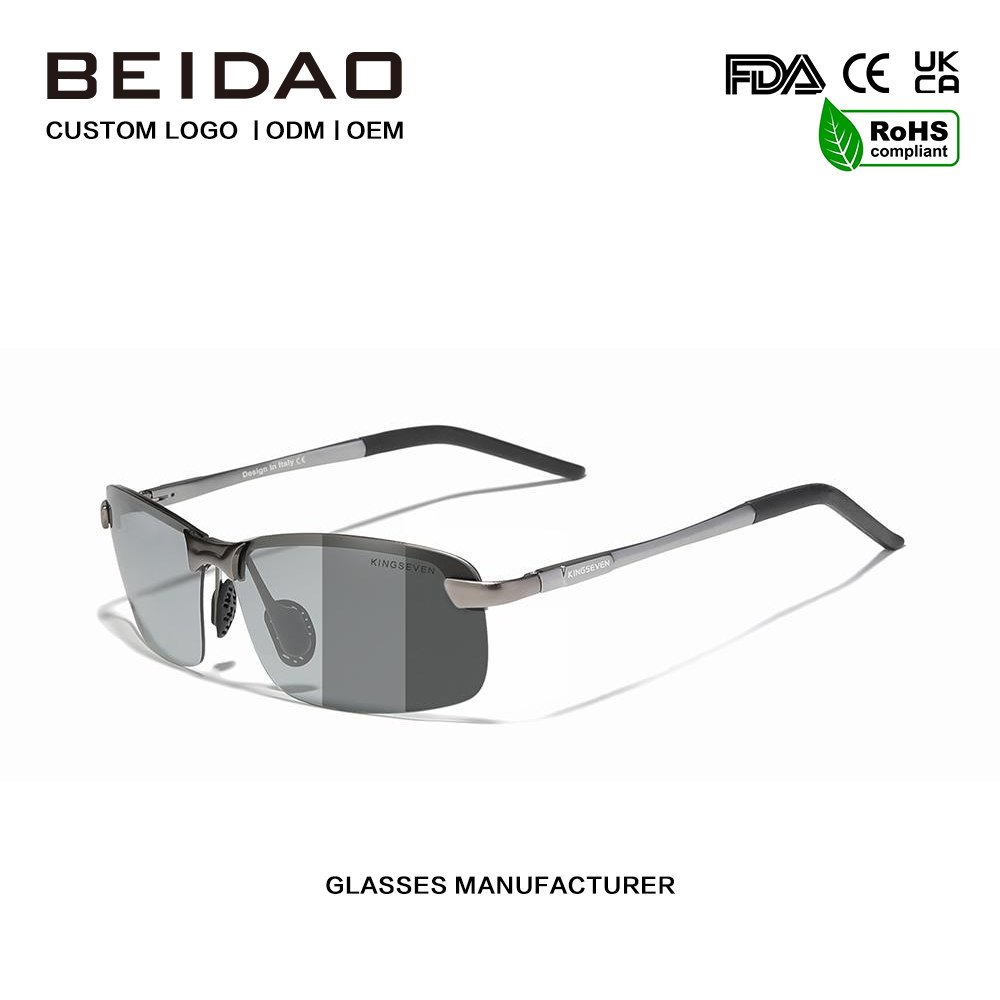 Modern Fashion Alloy Polarized ແວ່ນຕາກັນແດດຂັບລົດສໍາລັບແມ່ຍິງຜູ້ຊາຍ