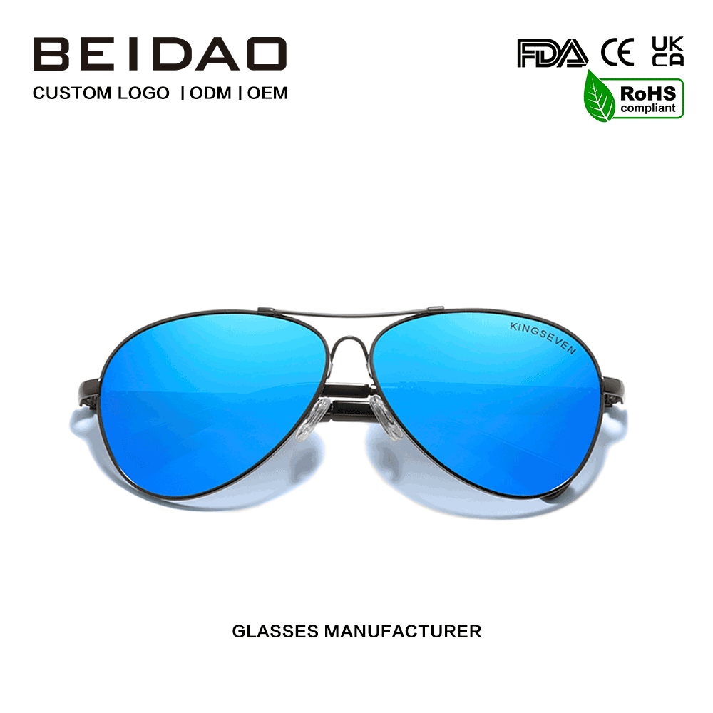 Modern Polarized UV400 ແວ່ນຕາກັນແດດ Alloy Frame ປ້ອງກັນການຂັບຂີ່