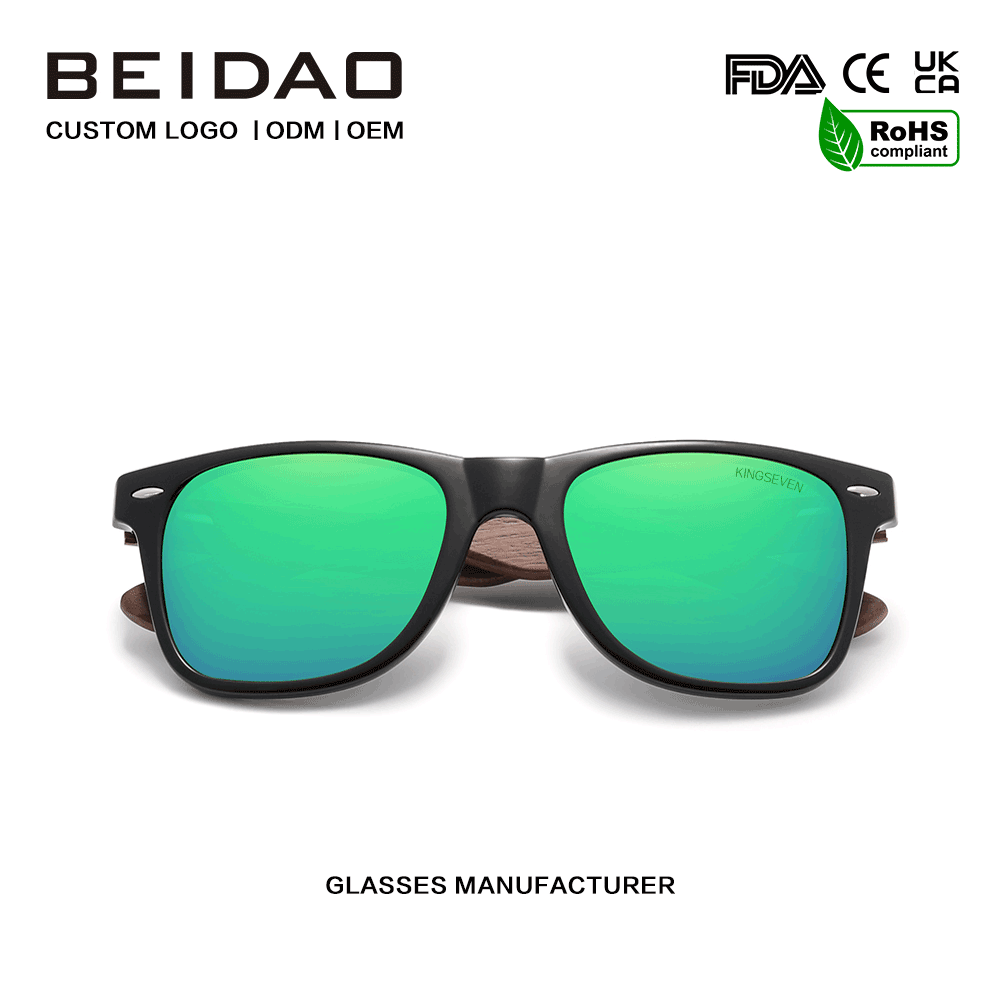 Modern Walnut Polarized UV400 ແວ່ນຕາກັນແດດສໍາລັບຜູ້ຊາຍ