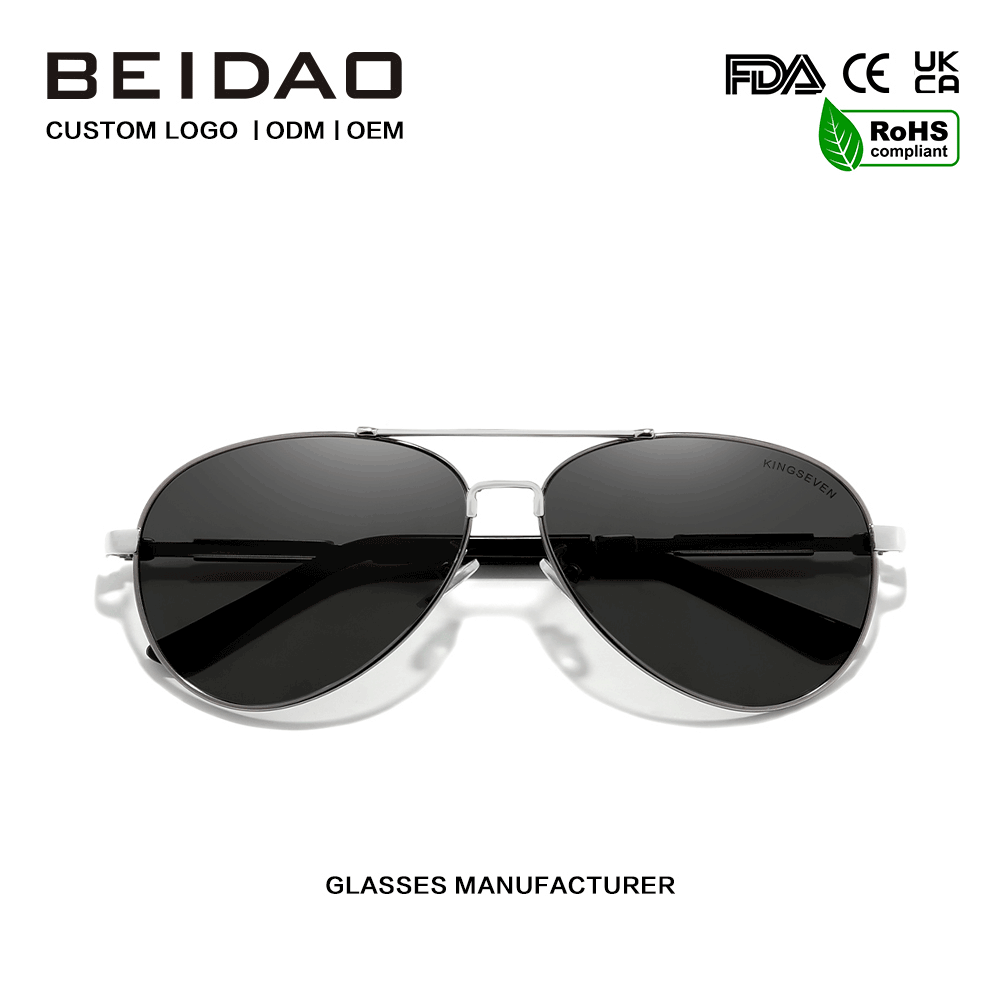 ແວ່ນຕາກັນແດດ Polarized ອະລູມິນຽມເຕັມຂອບສໍາລັບ Unisex